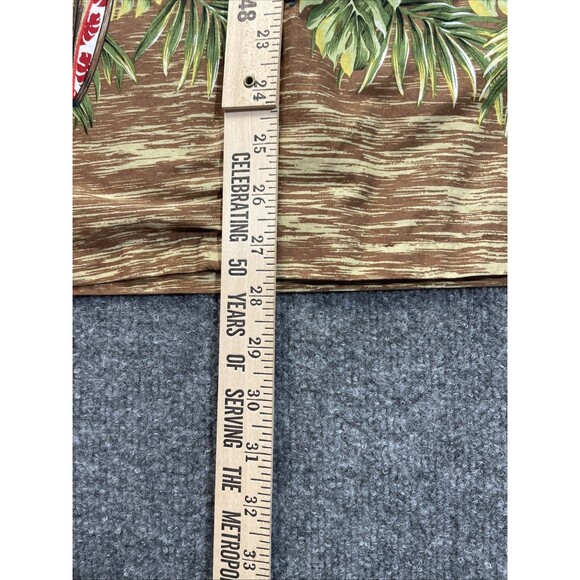 Ky's Hawaiian Shirt Men's Large Cotton Motorcycles Surfboards Tiki Hut Button-Up - Picture 11 of 16